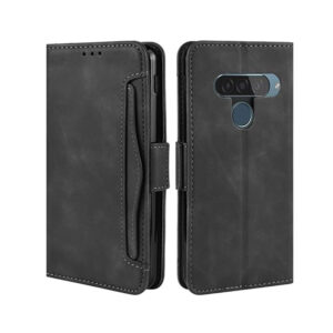LG G Serie LG V60 ThinQ Graue Handyhülle zum Aufklappen