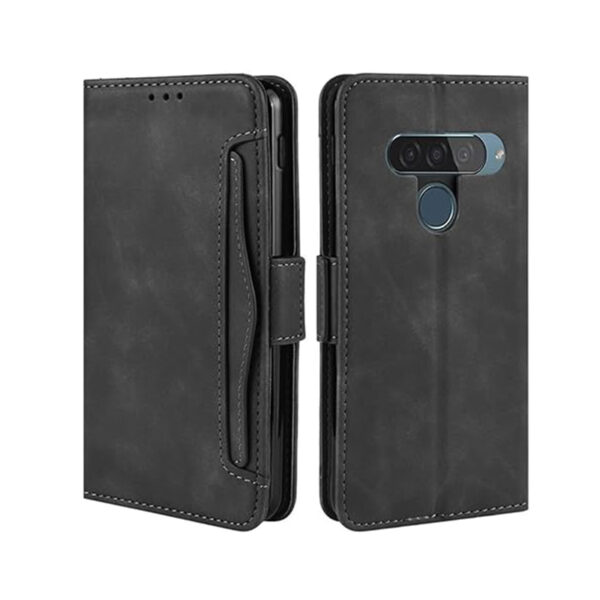LG G Serie LG V60 ThinQ Graue Handyhülle zum Aufklappen
