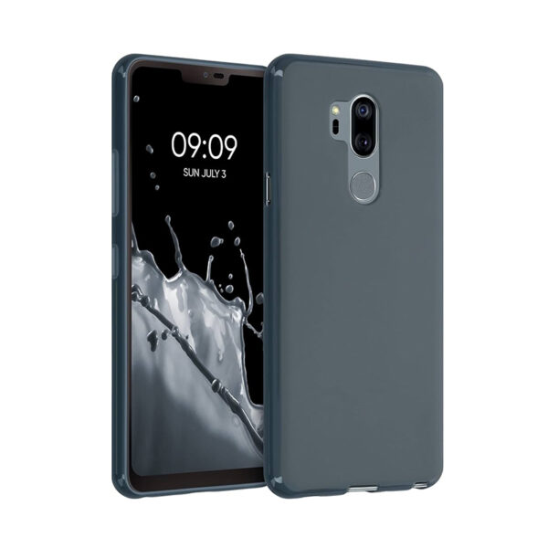 LG G Serie LG G7+ Graue Silikon Handyhülle